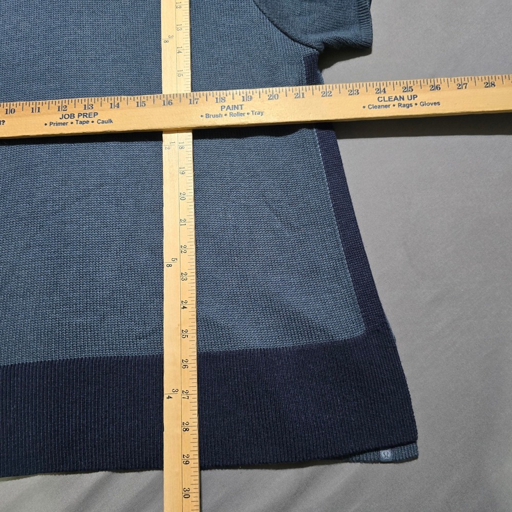 Lululemon Opened Up Poncho Women XS/S Blue Cashmere Blend Short Sleeve - Picture 2 of 6